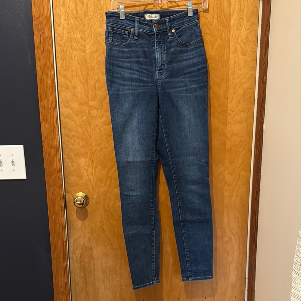 Madewell Curvy Tall High Rise Skinny Blue Jeans